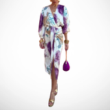 Rafaela | Watercolour Wrap Midi Dress