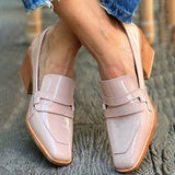 Karina | Blush Square-Toe Loafers
