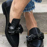 Chelsea | Black Bow Loafers