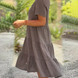 Bexley | Pink V-Neck Swing Dress