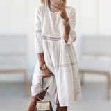 Vera | Purple Lace-Trim Tunic Dress