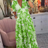 Coralie | Pink Floral Cut-Out Maxi Dress