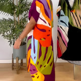 Riana | Black Multicolour Abstract Dress