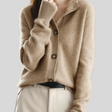 Grace | Ivory Collared Button Cardigan