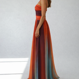 Lilac | Orange Ombre Cut-Out Maxi Dress