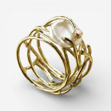 Samira - Gold Ring and Pearls