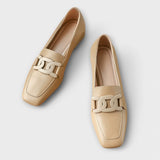 Marielle | Beige Chain Loafers