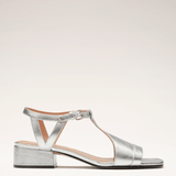 Serena | Silver Cross-Strap Sandals