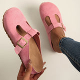 Solea | Beige Buckle Clogs