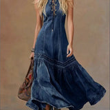 Stella | Sleeveless Denim Mermaid Dress