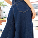 Maeve | Dark Blue Wide-Leg Jeans