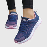 Betta | White Knit Wedge Sneakers