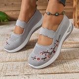 Flori | Floral Knit Strap Sneakers