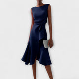 Darlene | Green Sculpted Midi Dress