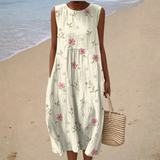 Clemence | Ivory Small-Floral Dress