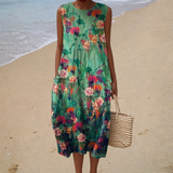 Juliette | Green Garden-Floral Dress