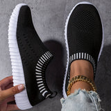 Lucienne | Black Knit Slip-Ons