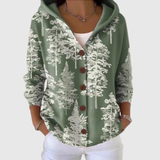 Aisha | Sage Forest-Print Cardigan