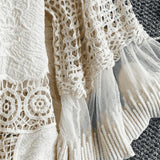 Rosalie | Ivory Crochet-Lace Tunic Dress