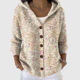 Eliza | Pastel Floral Hooded Cardigan