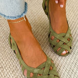 Caterina | Fuchsia Woven Flat Sandals