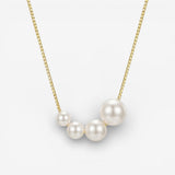 Gold Necklace with Freshwater Pearls