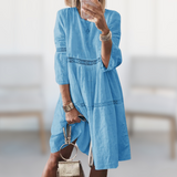 Vera | Purple Lace-Trim Tunic Dress