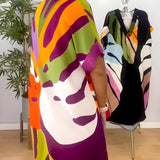 Riana | Black Multicolour Abstract Dress