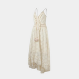 Raelene | Ivory Lace V-Neck Dress