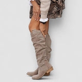 Elodie | Beige Western Boots