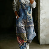 Pauline | Denim Overall in Patchwork Look