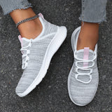 Sofia | Cream Knit Lace-Up Sneakers