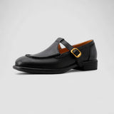 Anja | Black Contrast-Strap Mary Janes