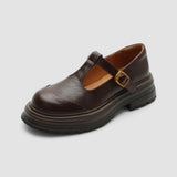 Corinne | Brown Lug-Sole Mary Janes