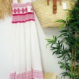 Rianna | White Red-Print Maxi Dress