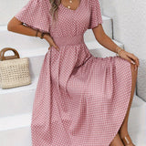 Bianca | Dusty Pink Polka-Dot Dress
