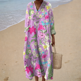Luce | Lilac Floral V-Neck Dress