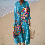 Celine | Turquoise Medallion Dress