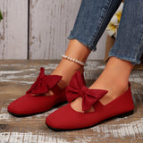 Andrea | Beige Bow Ballet Flats