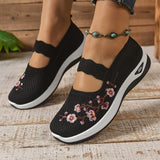 Flori | Floral Knit Strap Sneakers
