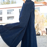 Maeve | Dark Blue Wide-Leg Jeans