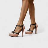 Oriah | Pink Block Heel Sandals