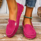 Kaia | Teal Stitched Moccasins