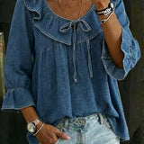 Sophie | Ruffled Shirt with V-Neck