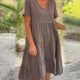 Bexley | Pink V-Neck Swing Dress