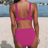 Claire | Solid High-Waisted Swimsuit