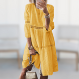 Vera | Purple Lace-Trim Tunic Dress