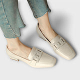 Marielle | Beige Chain Loafers