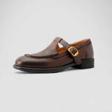 Anja | Black Contrast-Strap Mary Janes