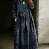 Emilia | Relaxed Denim Dress with Mandala Print